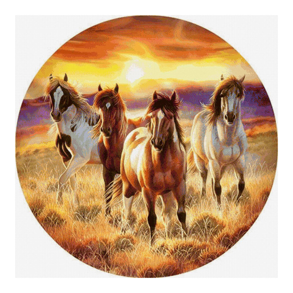 Horse - Full Round Drill Diamond Painting 30*30CM
