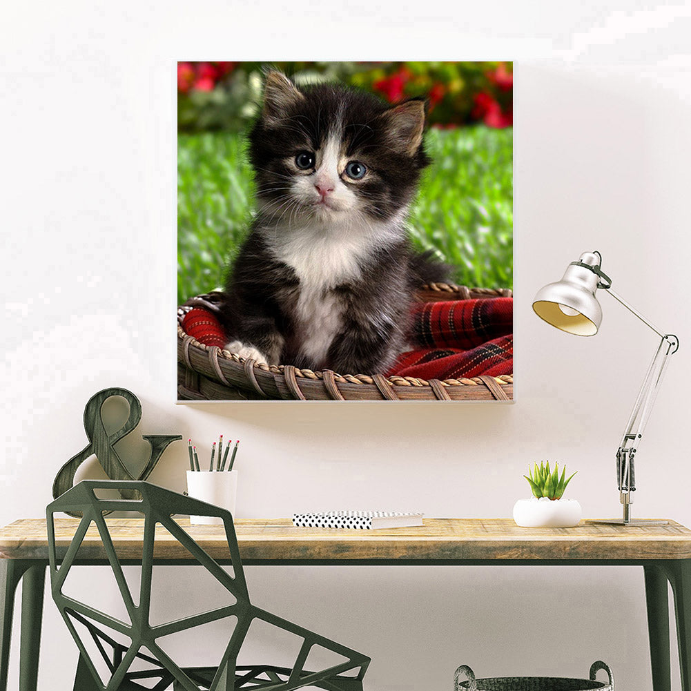 Lovely Cat - Full Round Drill Diamond Painting 30*30CM
