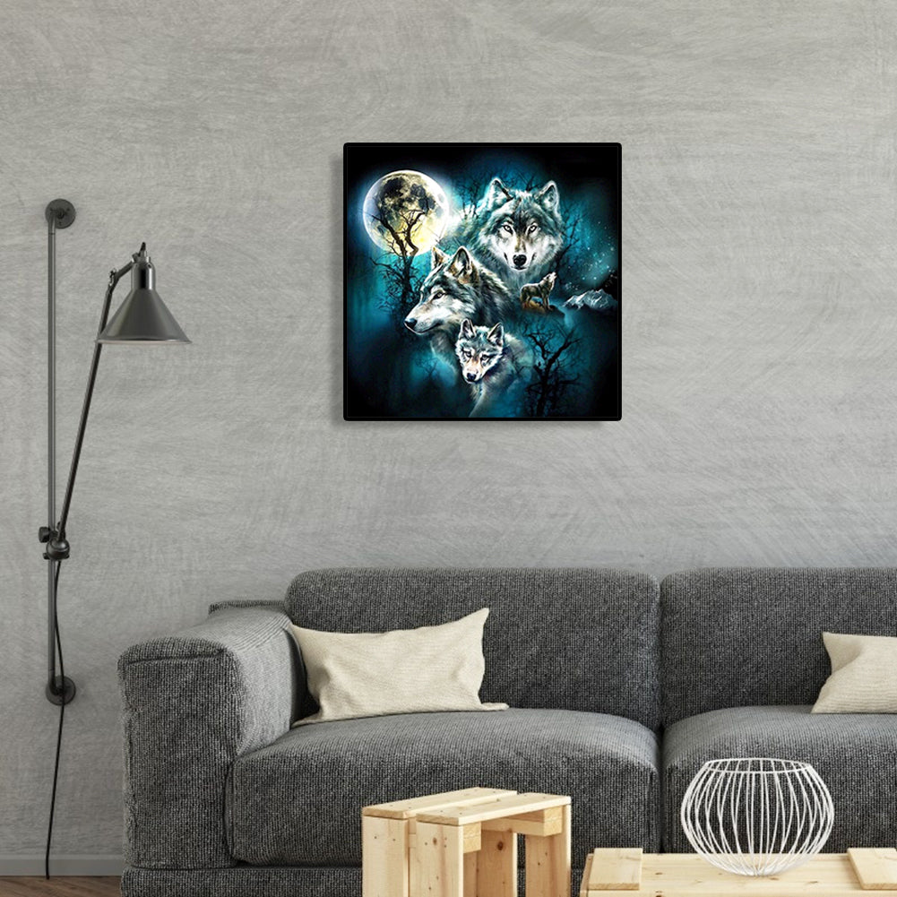 Night Wolves - Full Round Drill Diamond Painting 30*30CM