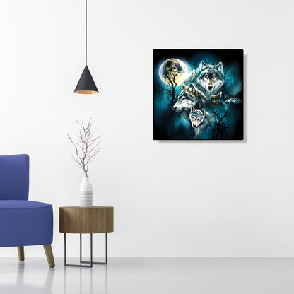 Night Wolves - Full Round Drill Diamond Painting 30*30CM