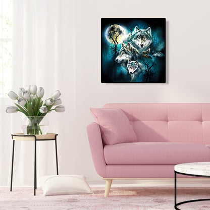 Night Wolves - Full Round Drill Diamond Painting 30*30CM