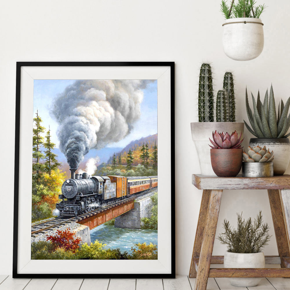 Train - Full Round Drill Diamond Painting 30*40CM