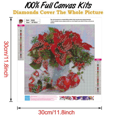 Flowers - Full Round Drill Diamond Painting 30*30CM