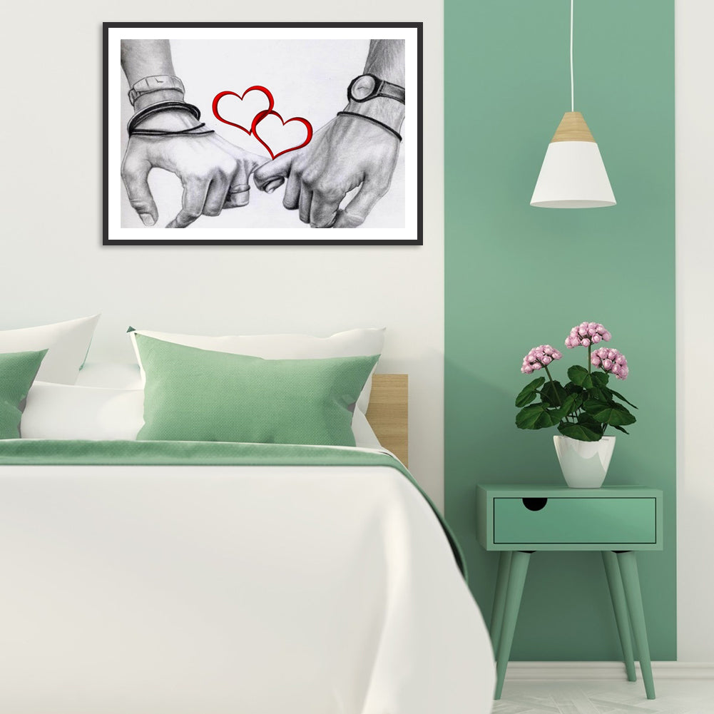 Love Heart - Full Round Drill Diamond Painting 40*30CM