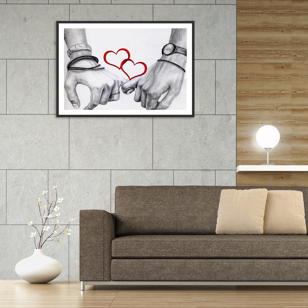Love Heart - Full Round Drill Diamond Painting 40*30CM