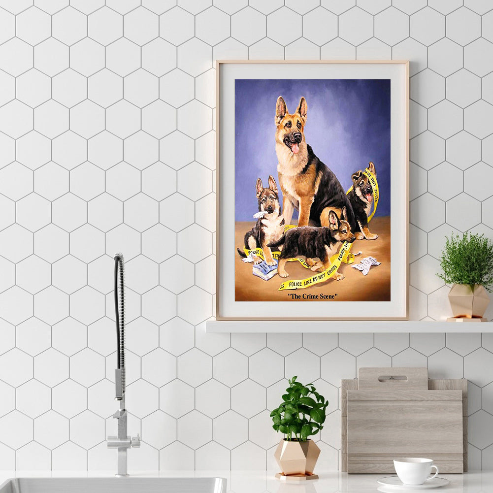 Dog - Full Round Drill Diamond Painting 30*40CM