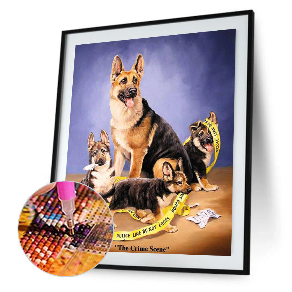 Dog - Full Round Drill Diamond Painting 30*40CM
