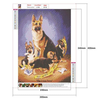 Dog - Full Round Drill Diamond Painting 30*40CM