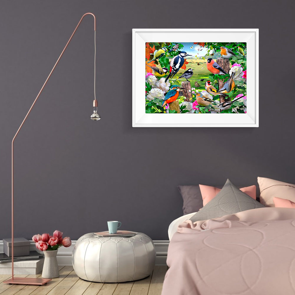 Bird - Full Round Drill Diamond Painting 40*30CM