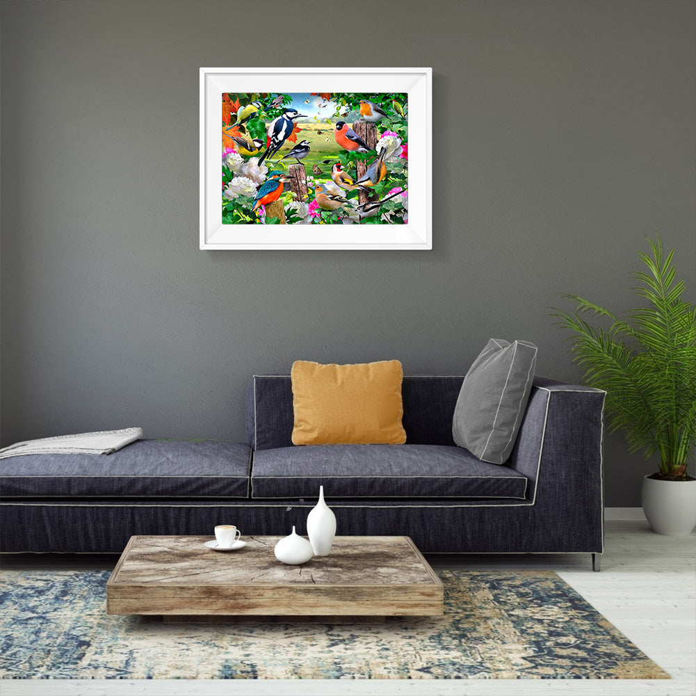 Bird - Full Round Drill Diamond Painting 40*30CM