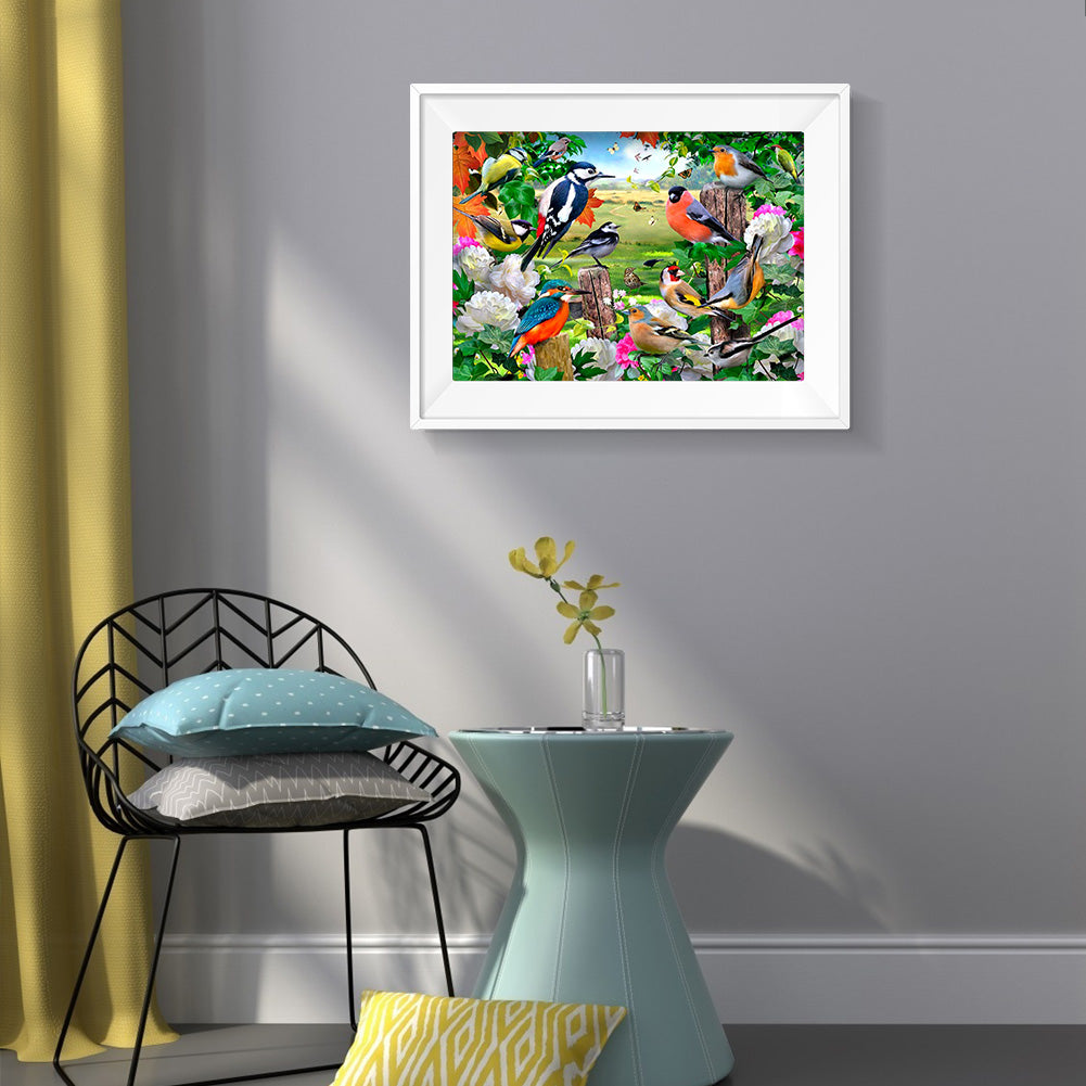 Bird - Full Round Drill Diamond Painting 40*30CM