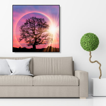 Tree Moon - Full Round Drill Diamond Painting 30*30CM