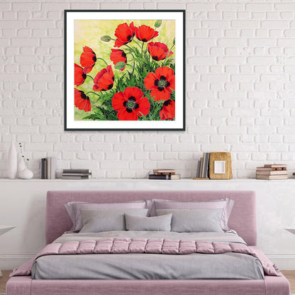 Flower Leaves - Special Shaped Drill Diamond Painting 30*30CM