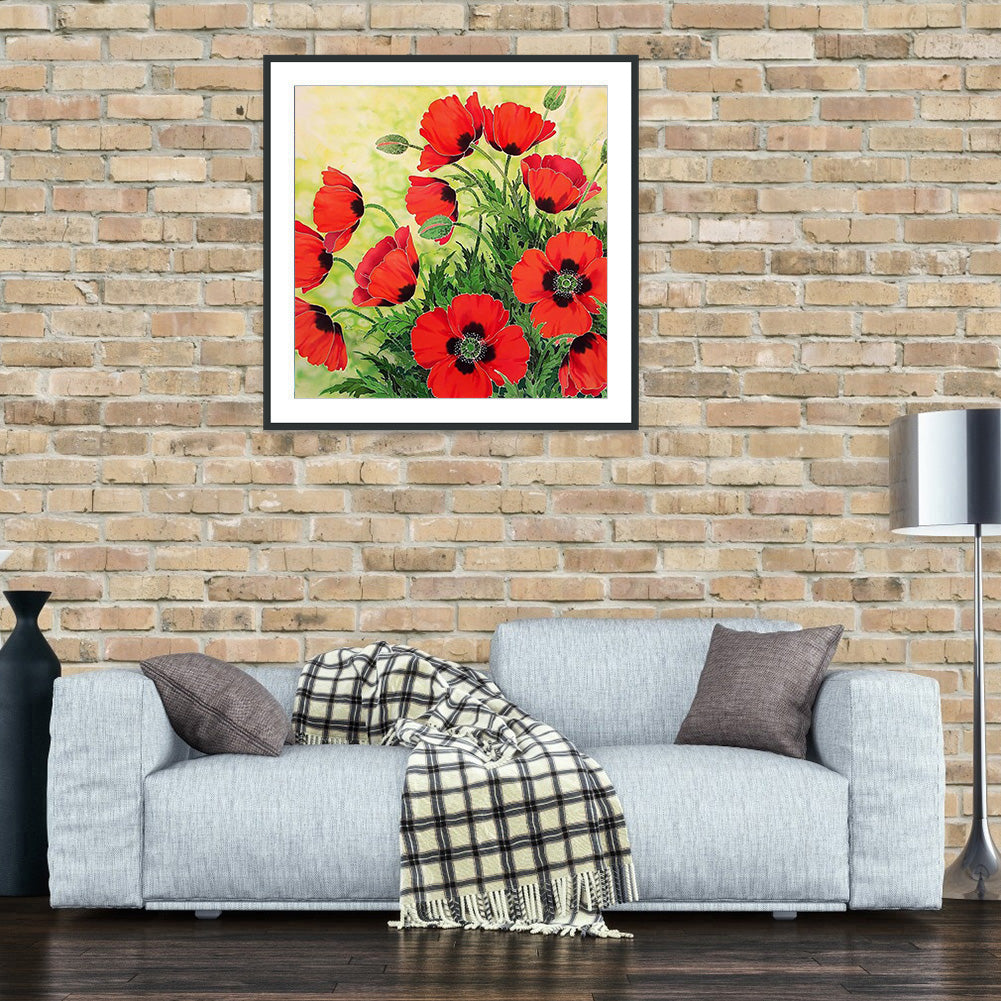 Flower Leaves - Special Shaped Drill Diamond Painting 30*30CM