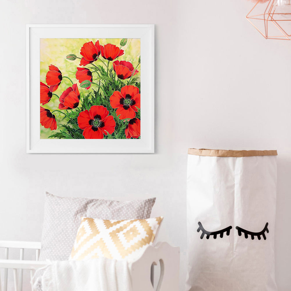 Flower Leaves - Special Shaped Drill Diamond Painting 30*30CM