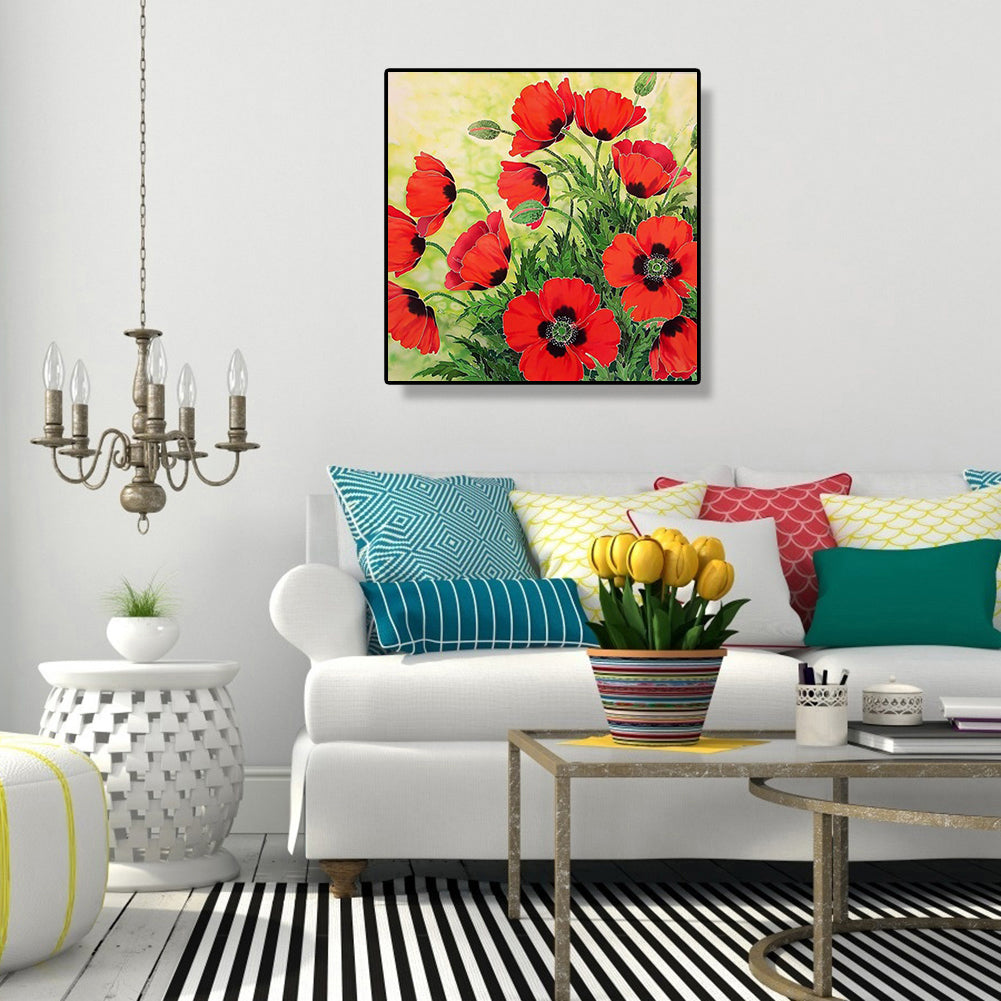 Flower Leaves - Special Shaped Drill Diamond Painting 30*30CM