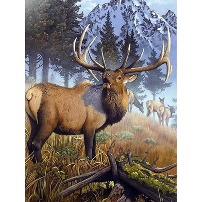 Logy Elk - Full Round Drill Diamond Painting 30*40CM