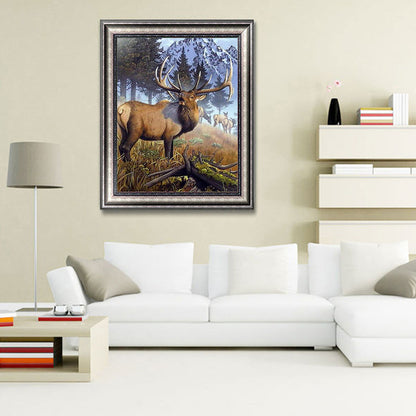 Logy Elk - Full Round Drill Diamond Painting 30*40CM
