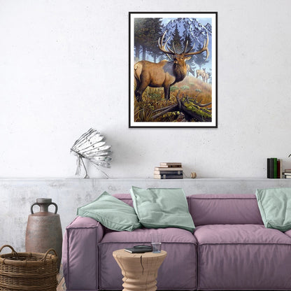 Logy Elk - Full Round Drill Diamond Painting 30*40CM