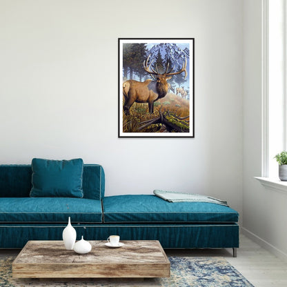 Logy Elk - Full Round Drill Diamond Painting 30*40CM