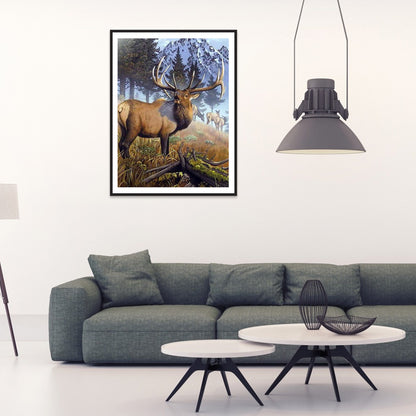 Logy Elk - Full Round Drill Diamond Painting 30*40CM