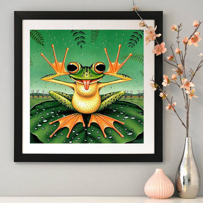 Funny Frog - Special Shaped Drill Diamond Painting 30*30CM