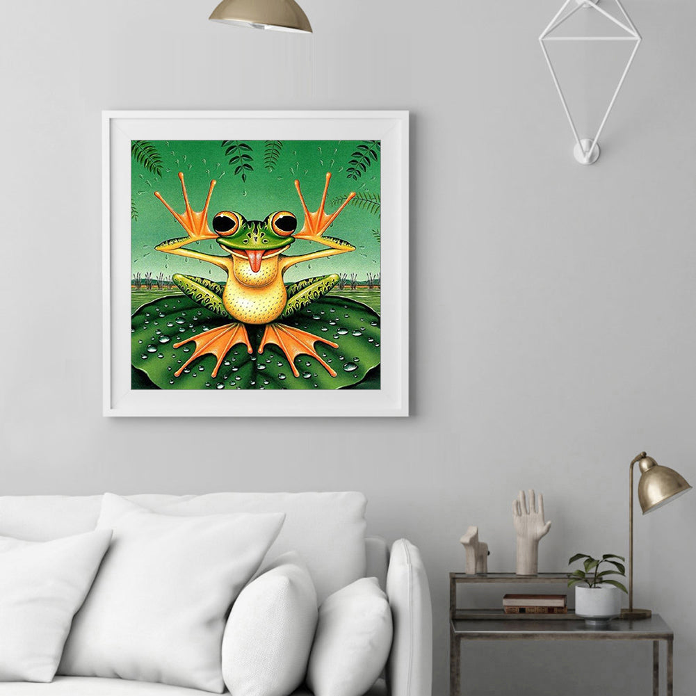 Funny Frog - Special Shaped Drill Diamond Painting 30*30CM