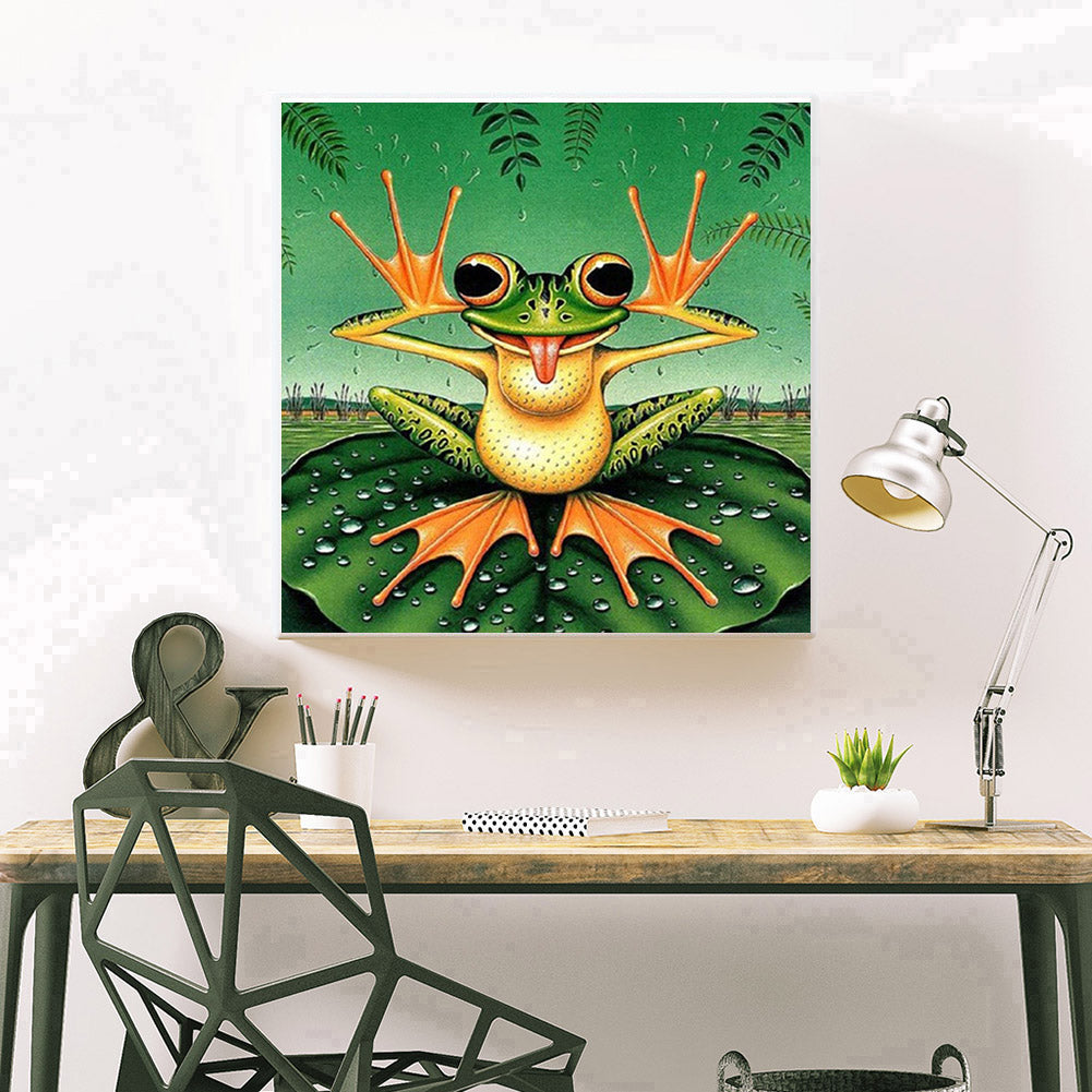 Funny Frog - Special Shaped Drill Diamond Painting 30*30CM