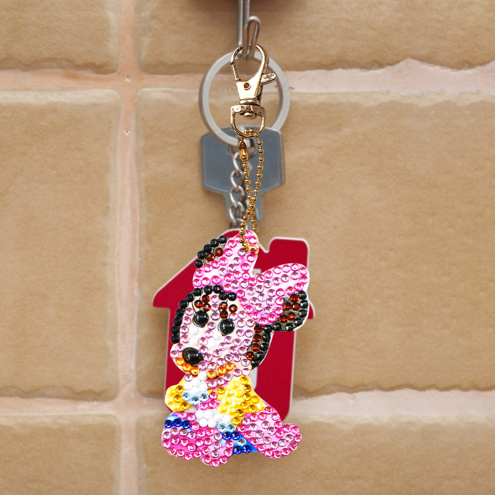 5x DIY Diamond Painting Keychains Cute Cartoon Embroidery Needlework Craft