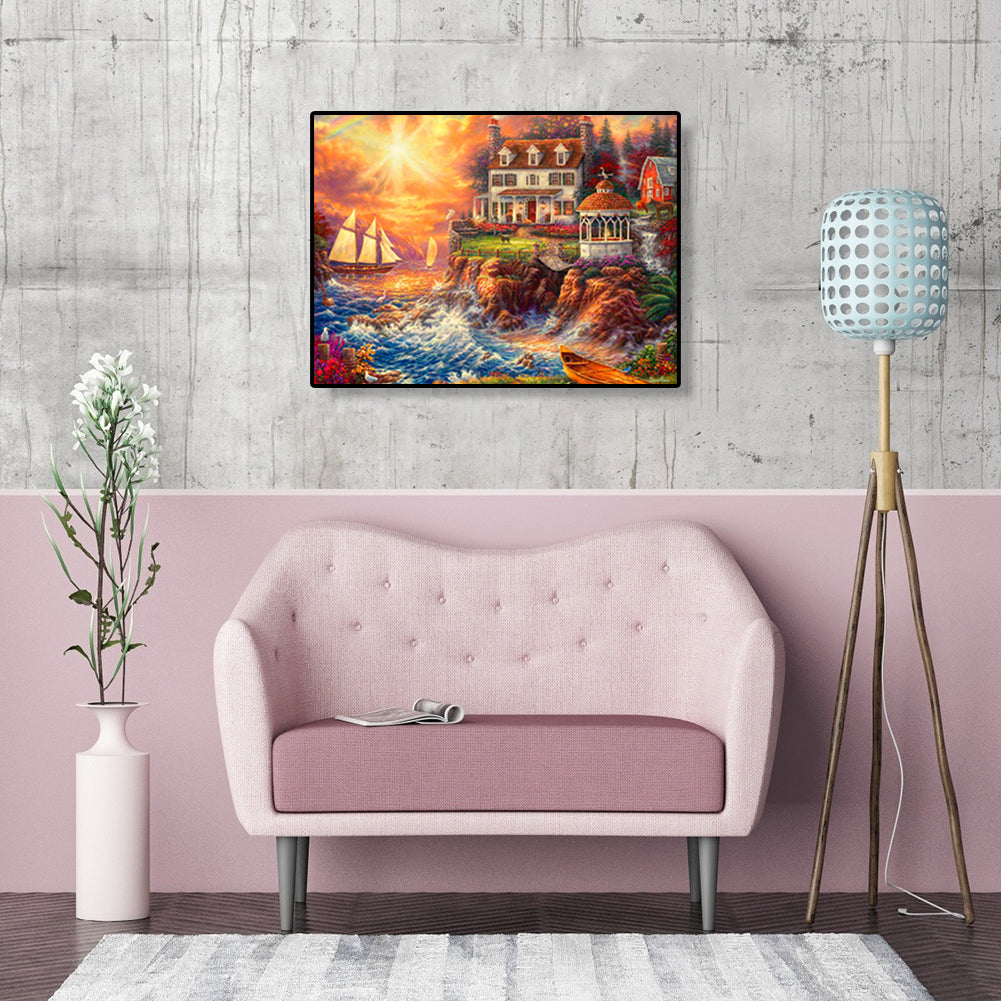 House - Full Round Drill Diamond Painting 40*30CM