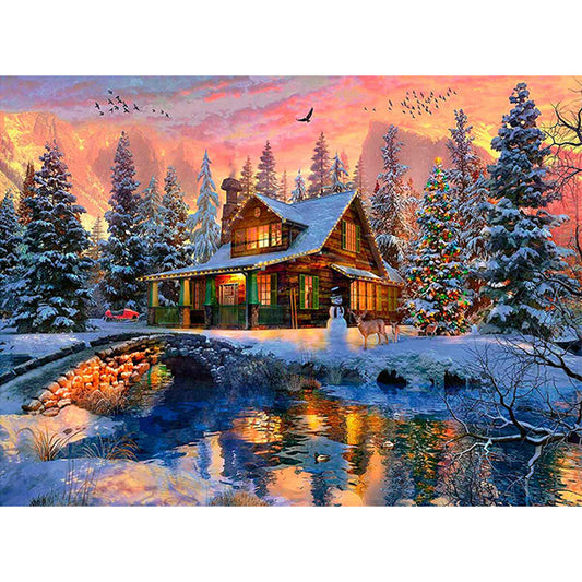 House - Full Round Drill Diamond Painting 40*30CM