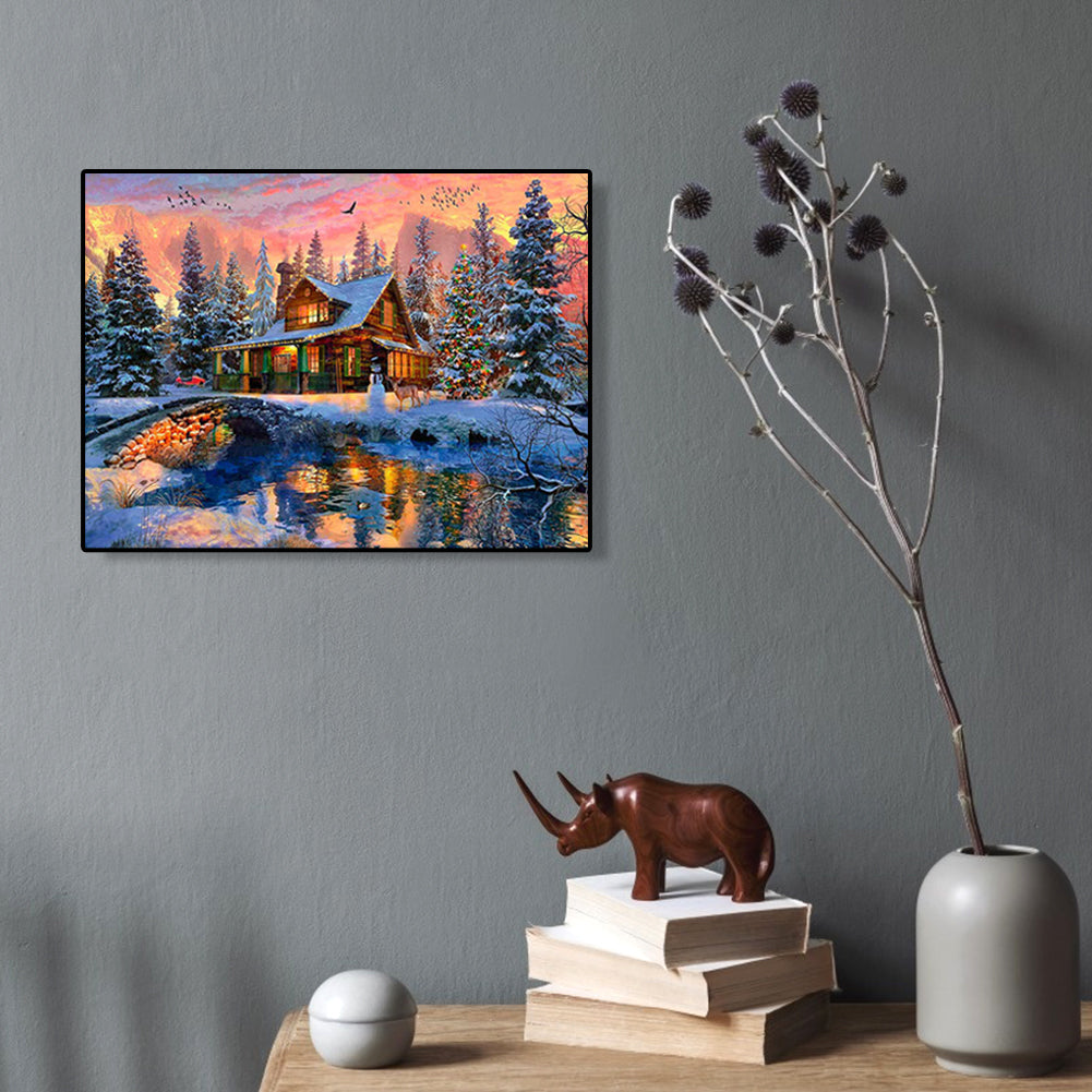 House - Full Round Drill Diamond Painting 40*30CM