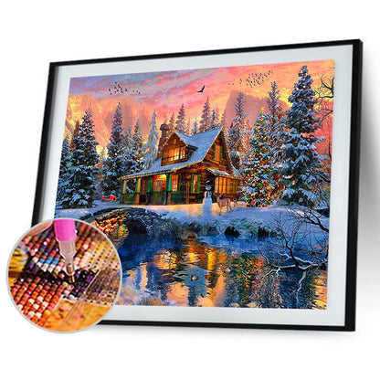 House - Full Round Drill Diamond Painting 40*30CM