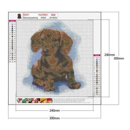 Logy Dog - Full Round Drill Diamond Painting 30*30CM