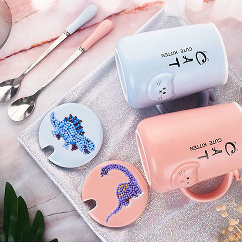 6pcs/Set Children DIY Diamond Painting Stickers Cute Animal Phone Cup Decal