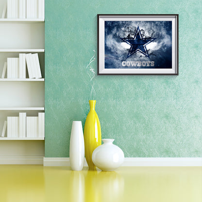 Cowboys Icon - Full Round Drill Diamond Painting 40*30CM