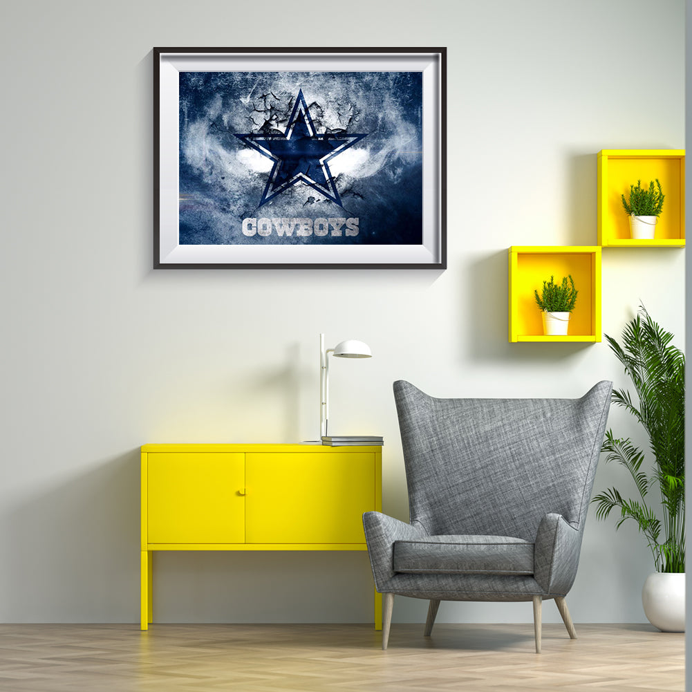 Cowboys Icon - Full Round Drill Diamond Painting 40*30CM