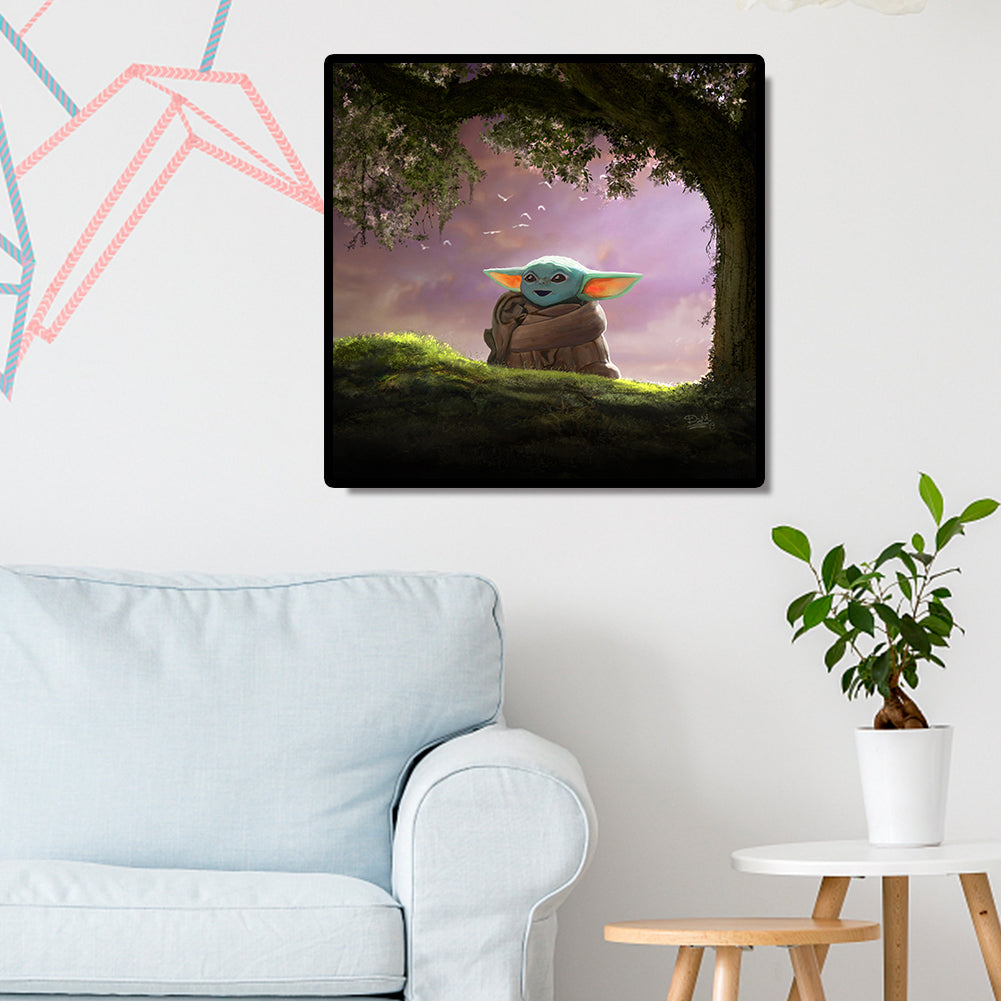 Cartoon Yoda - Full Round Drill Diamond Painting 30*30CM