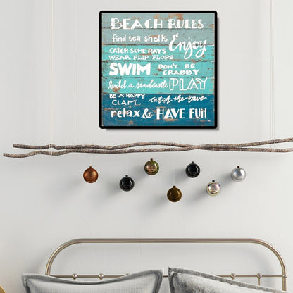 Beach Rules - Full Round Drill Diamond Painting 30*30CM