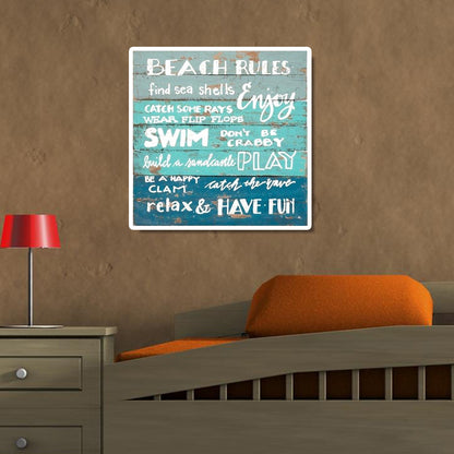 Beach Rules - Full Round Drill Diamond Painting 30*30CM