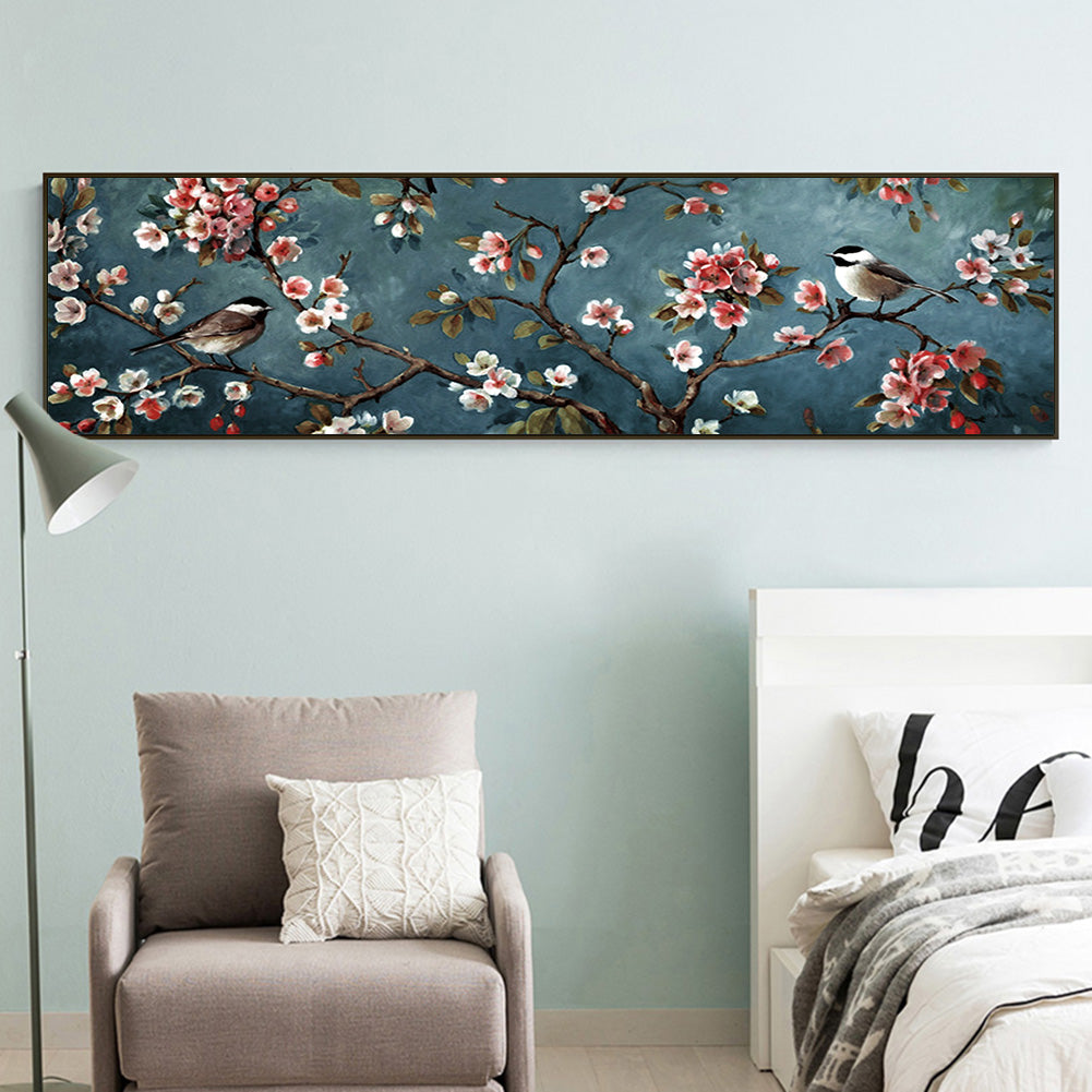 Branch Bird - Full Round Drill Diamond Painting 80*30CM