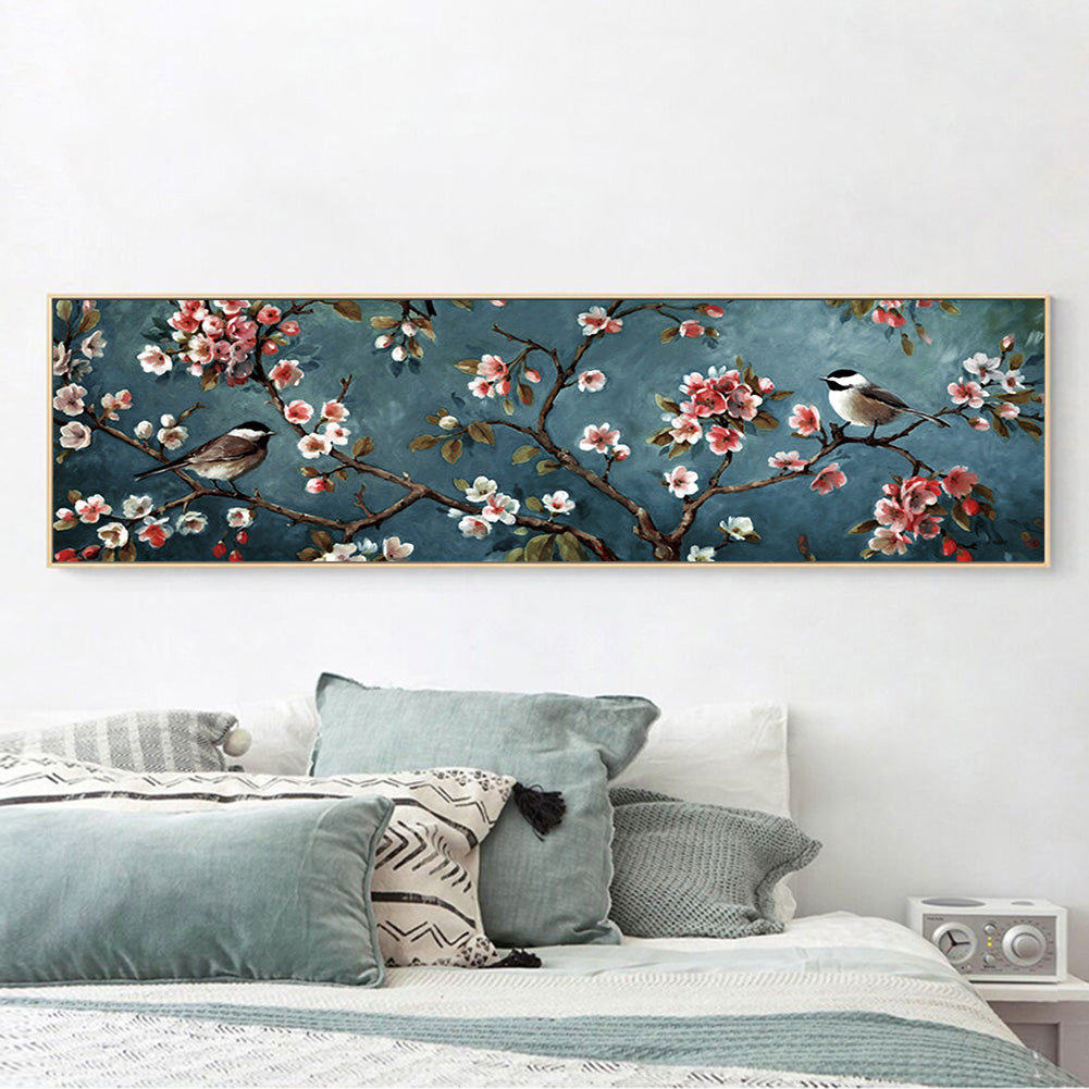 Branch Bird - Full Round Drill Diamond Painting 80*30CM