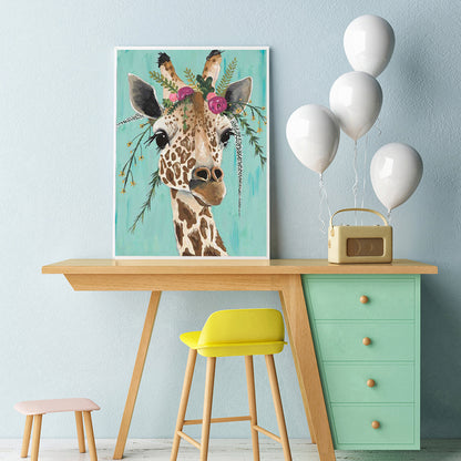 Giraffe Animal - Full Round Drill Diamond Painting 30*40CM