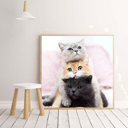 Lovely Cat - Full Round Drill Diamond Painting 30*30CM