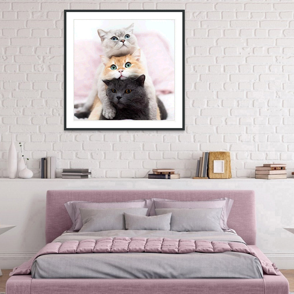 Lovely Cat - Full Round Drill Diamond Painting 30*30CM