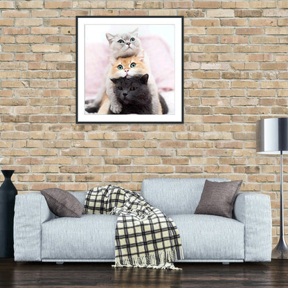 Lovely Cat - Full Round Drill Diamond Painting 30*30CM