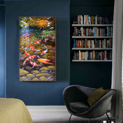 Lucky Fish - Full Round Drill Diamond Painting 45*85CM