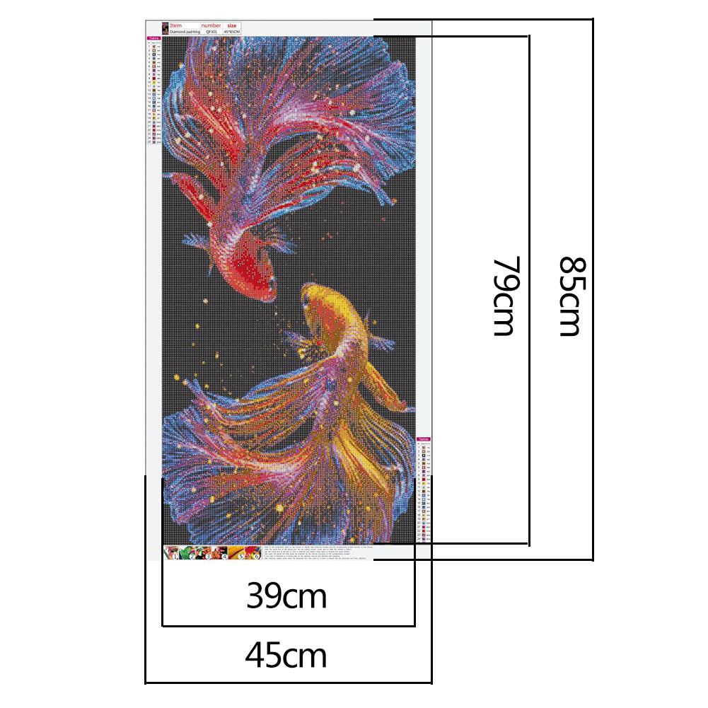 Fish - Full Round Drill Diamond Painting 45*85CM