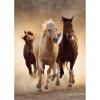 Three Horses - Full Round Drill Diamond Painting 30*40CM