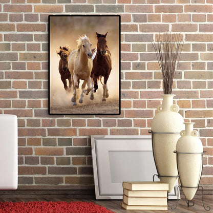 Three Horses - Full Round Drill Diamond Painting 30*40CM